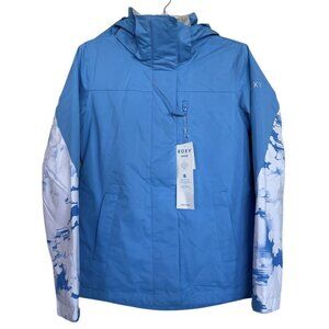 Roxy Ski Jacket Women’s‎ Size XS Blue White Winter Snow Snowboarding Ladies